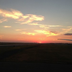 NYC sunset from JFK airport. 
